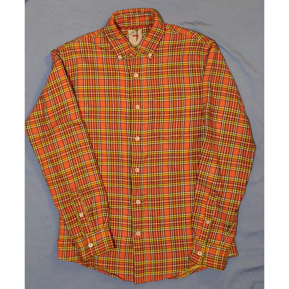 Relwen Chamois Lined Orange Flannel Shirt Size Medium‎ Huckberry